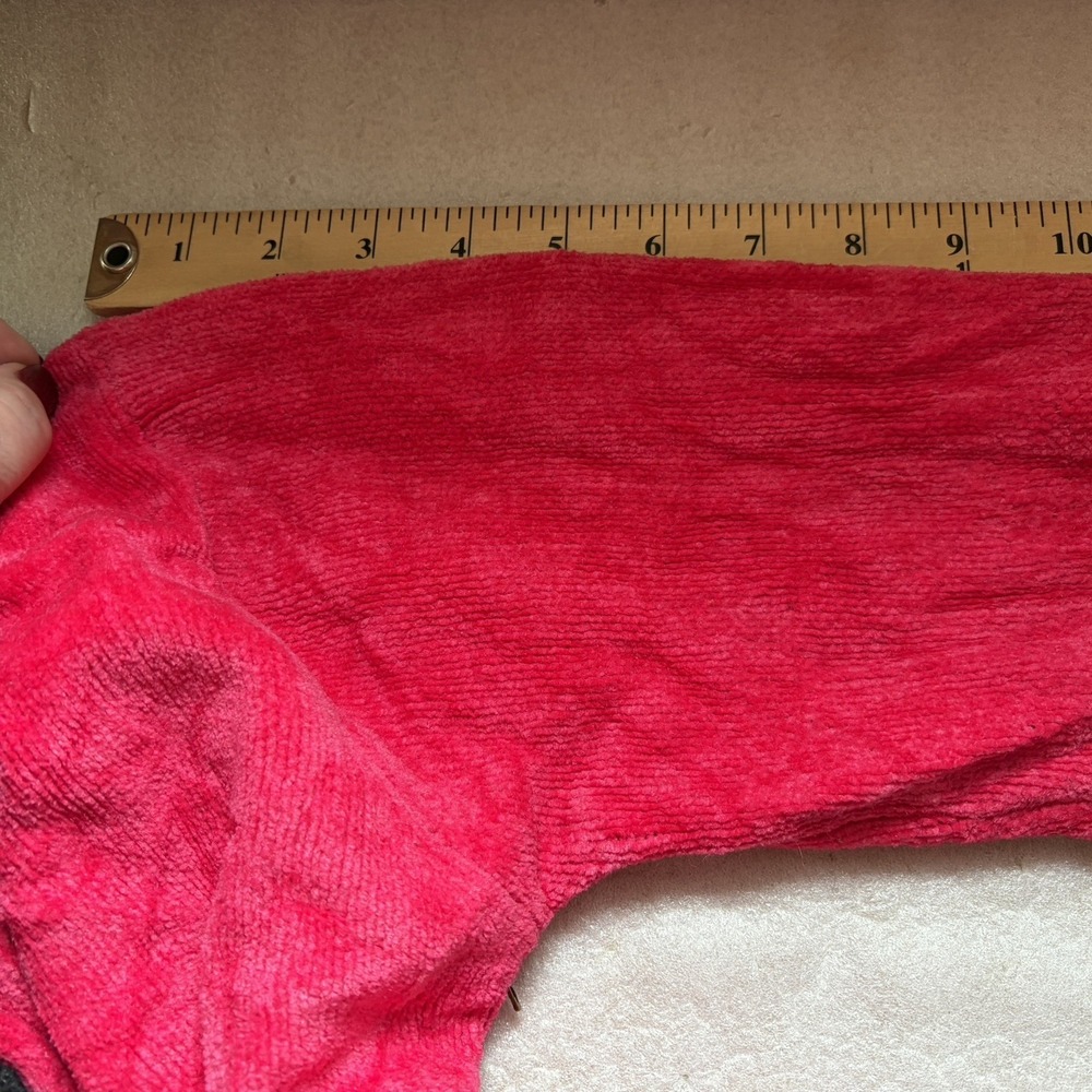 Vintage Catherine Steward Chenille Cardigan Women M Pink Black Loop Collar Y2K - Picture 7 of 9